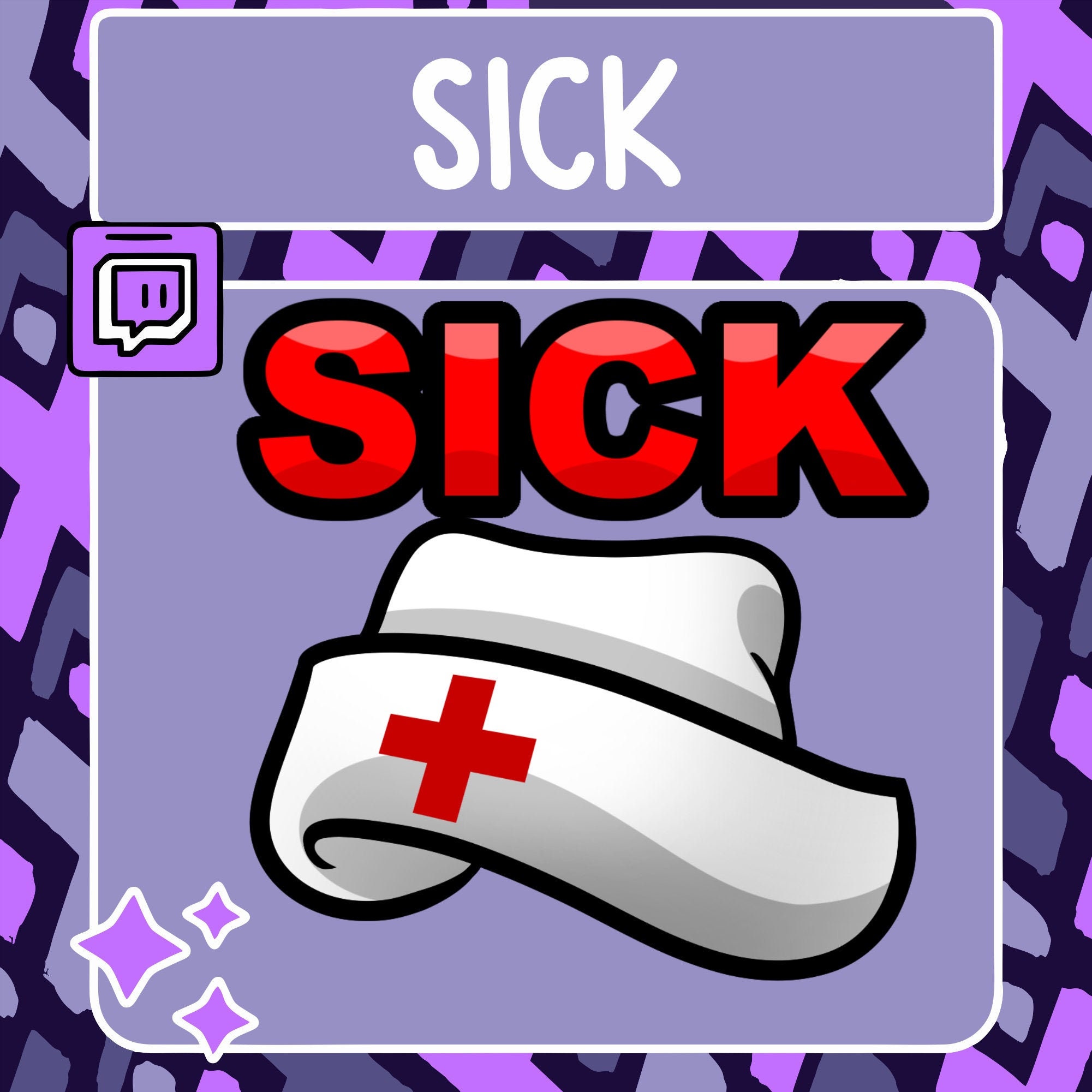 Sick Nurse Hat Emote Twitch Emote Youtube Emote Discord Emote Community