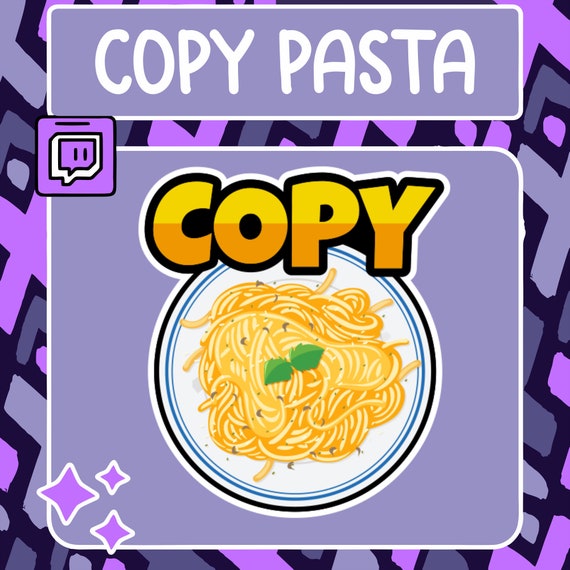 Copy Pasta Emote Twitch Emote Youtube Emote Discord | Etsy