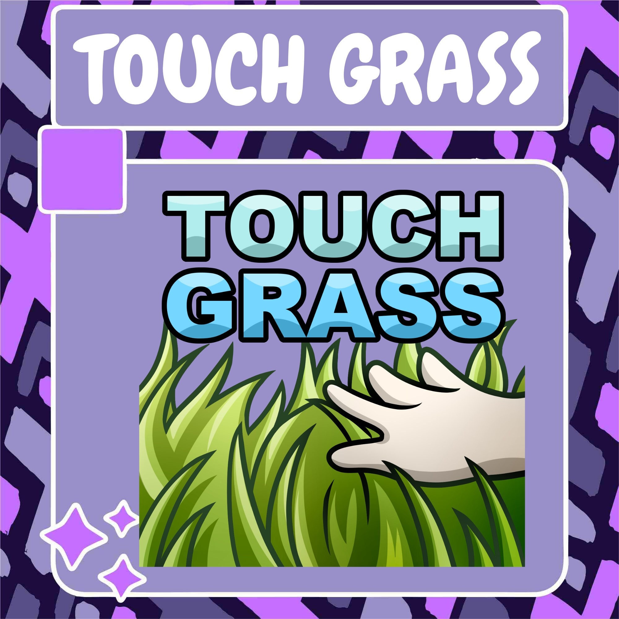 Touch Grass Meme Sticker Greeting Card for Sale by LMFDesigns