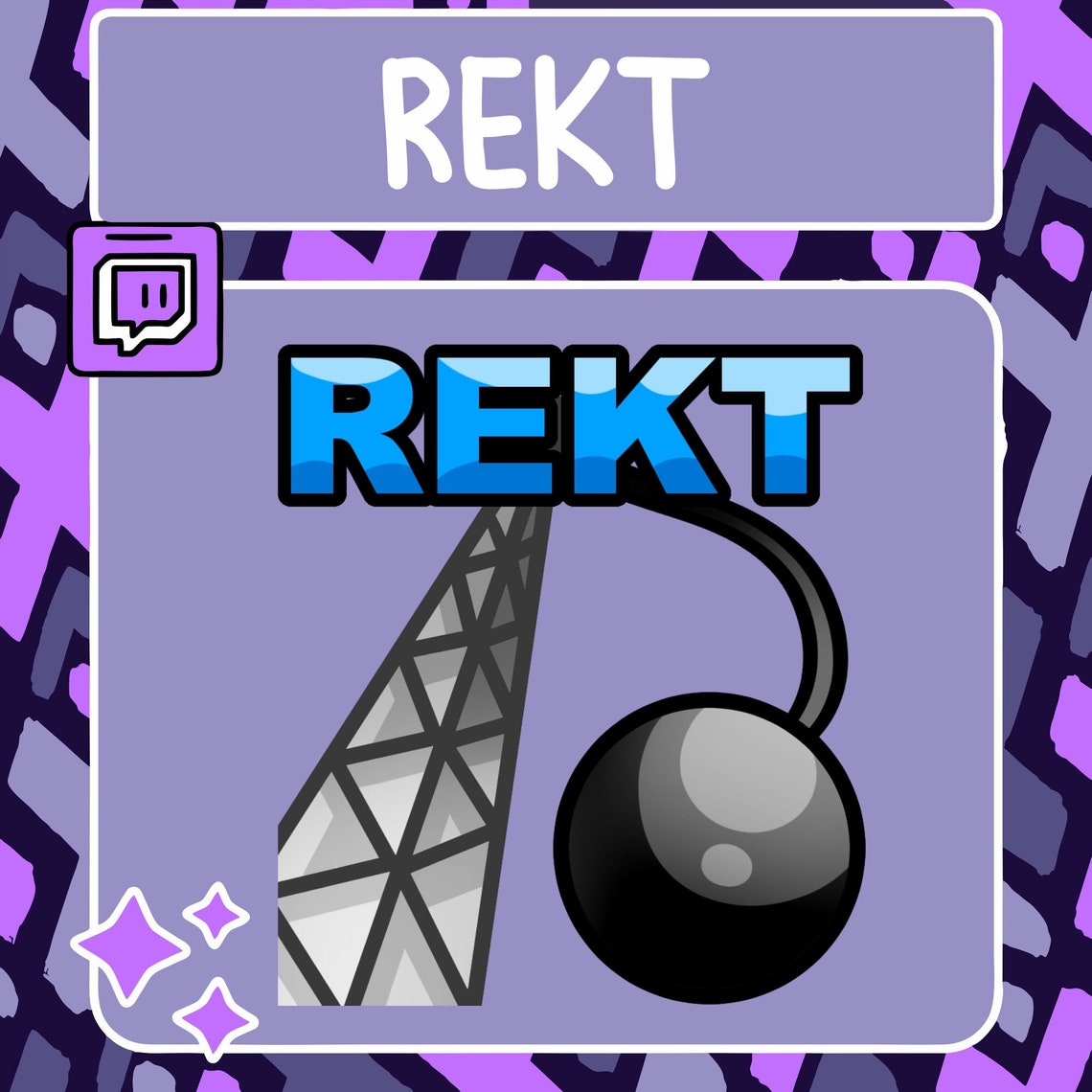 Streamer Rekt Thread Rekt Emote | Twitch Emote | Youtube Emote | Discord Emote | Community ...