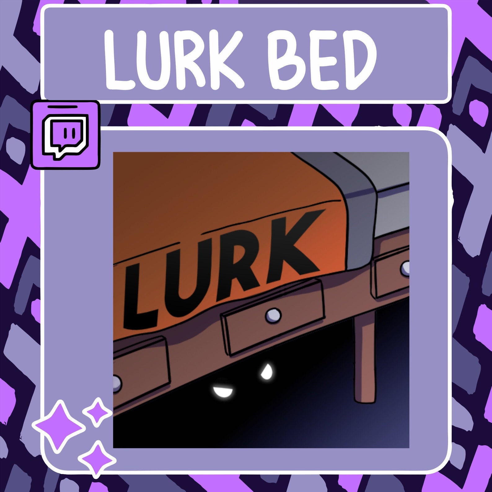 Lurk Bed Emote Twitch Emote Youtube Emote Discord Emote | Etsy
