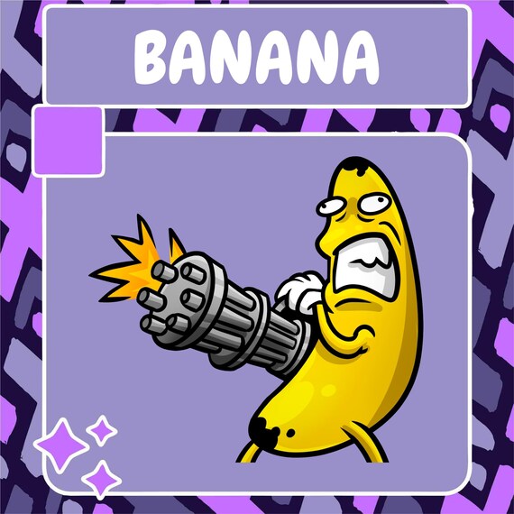 Banana Gun Emote Twitch Emote Youtube Emote Discord Etsy