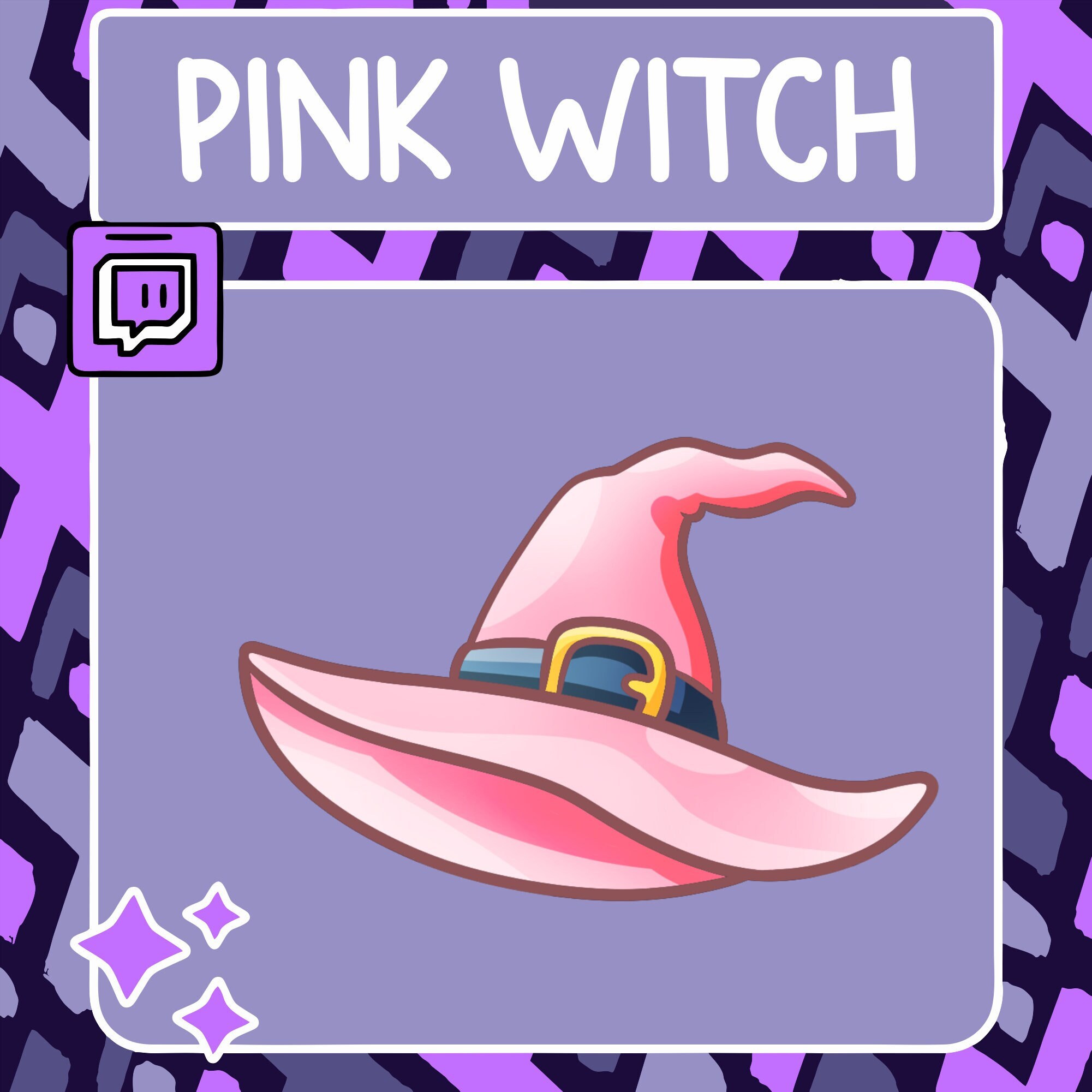 Pink Witch Hat Emote Twitch Emote Youtube Emote Discord Etsy
