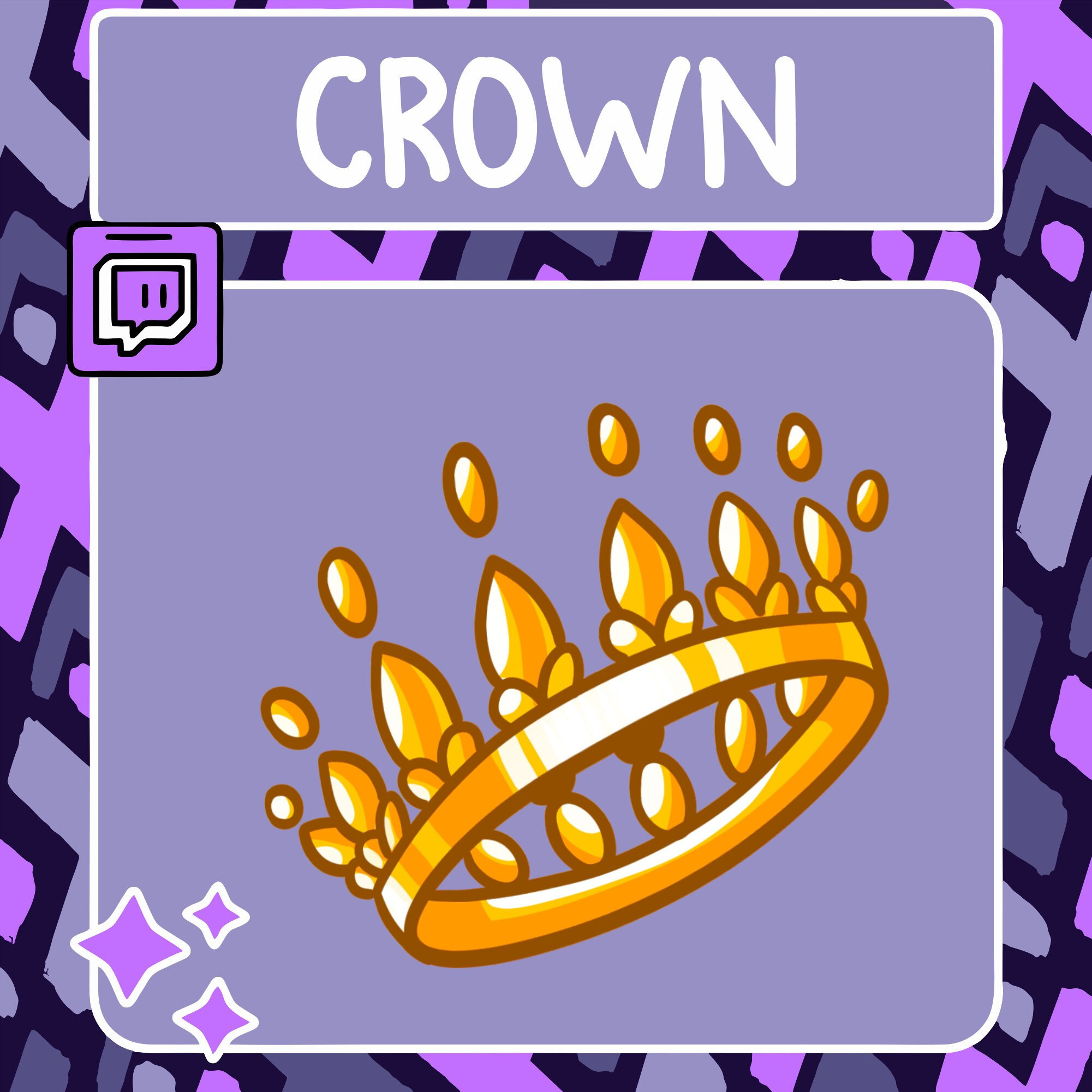 Gold Crown Emote Twitch Emote Youtube Emote Discord Emote Community