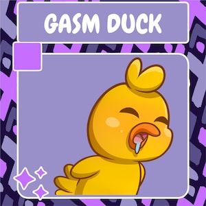 Gasm Duck Emote | Twitch Emote | Youtube Emote | Discord Emote | Community Emote | Streamer Emote | Duck Emote