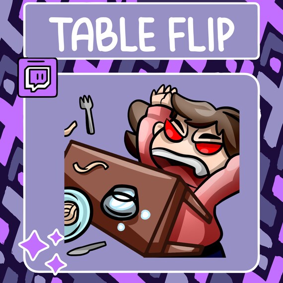 Table Flip Emote Twitch Emote Youtube Emote Discord Etsy