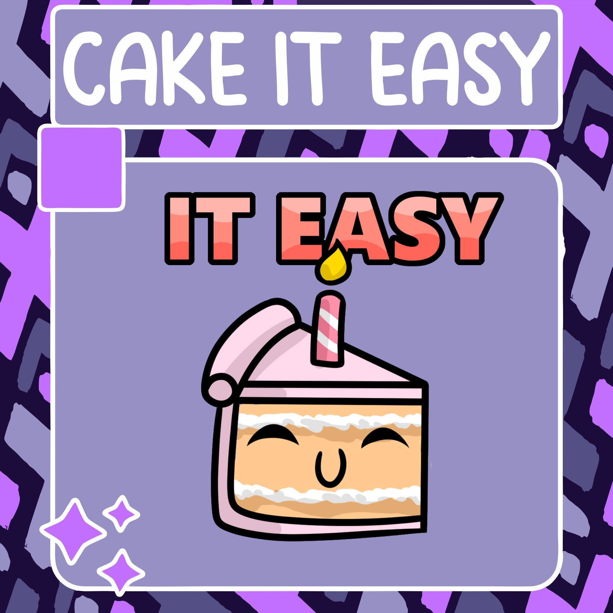 Cake It Easy Emote Twitch Emote Youtube Emote Discord Emote Community