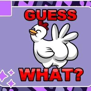 Chicken Butt Emote | Twitch Emote | Youtube Emote | Discord Emote | Community Emote | Streamer Emote | Butt Emote | Booty Emote | Lewd Emote