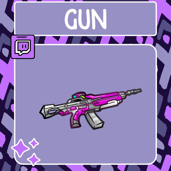 Pink Laser Gun Emote Twitch Emote Youtube Emote Discord Etsy
