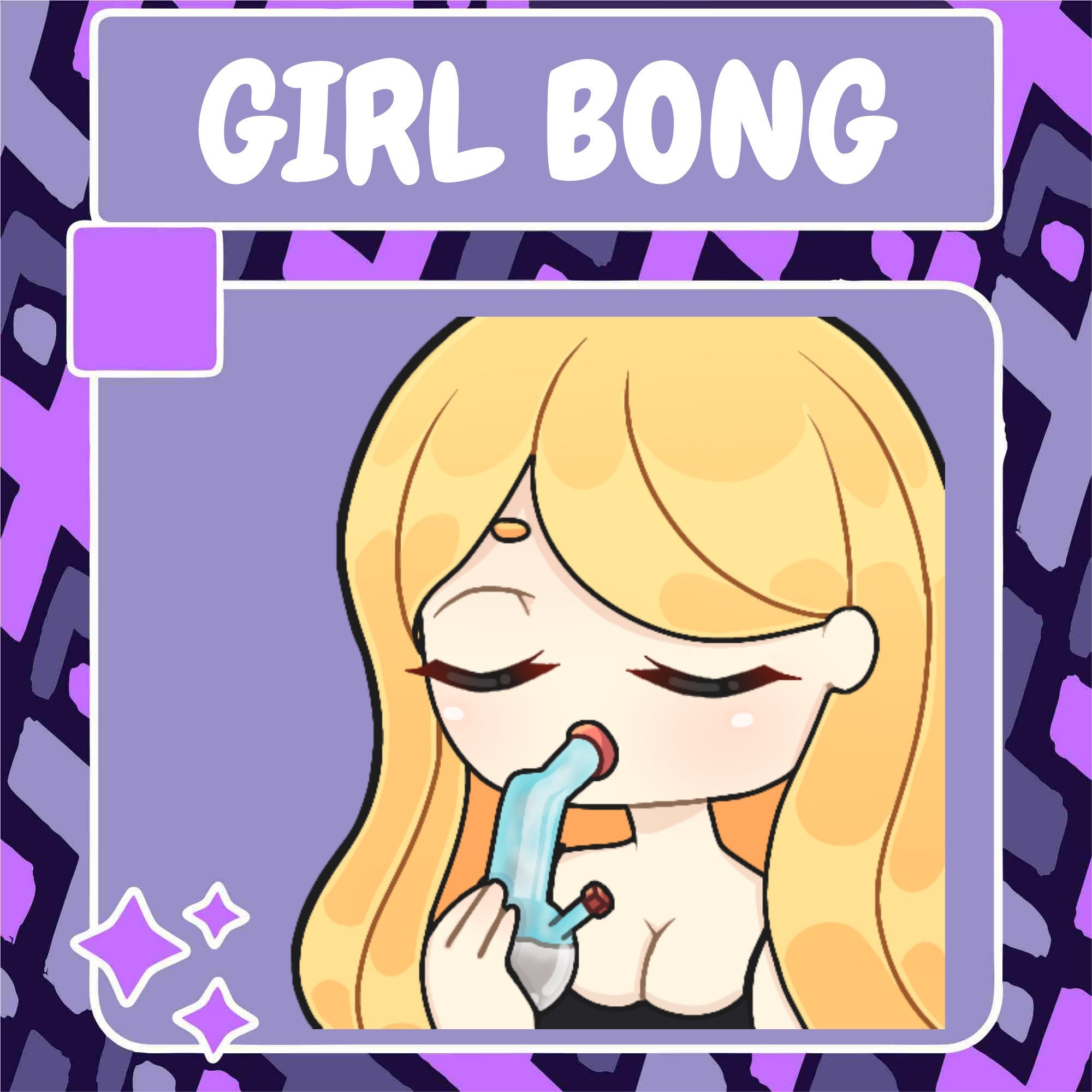 Girl Smoking Weed Emote Stream Emote Youtube Emote Discord Emote