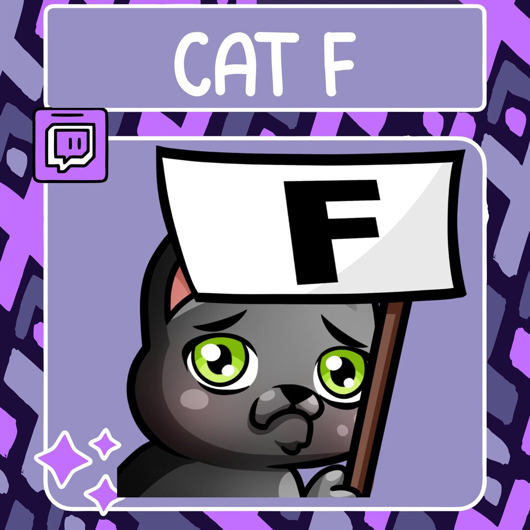 Cat F Emote | Twitch Emote | Youtube Emote | Discord Emote | Community ...