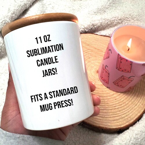 Sublimation CANDLE JAR Blanks 11 Oz Jars Fit a Standard Mug Etsy