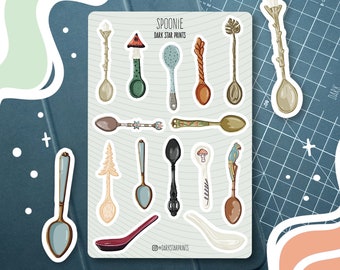 Spoonie Sticker Bogen - für Planer, Journals und Notebooks, Fibromyalgie, Chronische Erkrankungen, Geschenk für Sie, Geschenk für Ihn, Bullet Journal