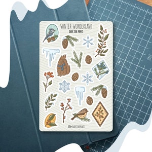 Winter Wonderland Sticker Sheet - for planners, journals, and notebooks, gift for her, gift for him, scrapbook, winter, Christmas, cozy