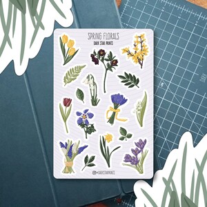 Frühlingsblumen Sticker Bogen - für Planer, Journals und Notizbücher, Ostern, Geschenk für Sie, Geschenk für Ihn, Bullet Journal, Blumen, Garten