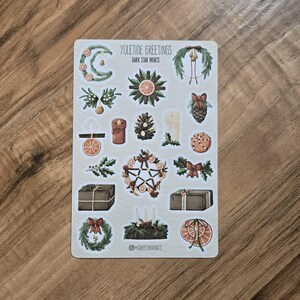 Foglio di adesivi di auguri di Natale - per pianificatori, diari, quaderni, Natale, regalo per lei, regalo per lui, regalo per amico, inverno, Yule immagine 6
