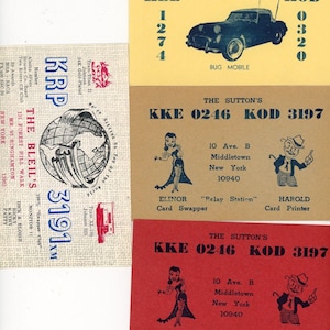 Postkarten Lot von 4 QSL, New York. L1