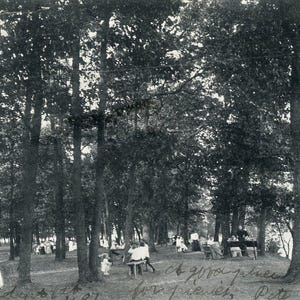 Carte postale ancienne Vue du parc River Front View à Aurora, Illinois    A2
