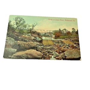 Postkarte Ansicht von Rocks on James River, Richmond, VA. L6