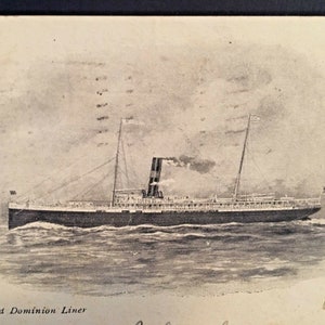 Carte postale Old Dominion Steam Ship Liner, NY à Virginia 1905. Y9