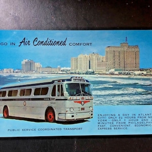 Annuncio cartolina- "Go in Air Conditioned Comfort"Trasporto coordinato, PA, NY, NJ Z8