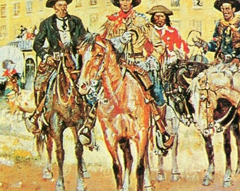 Retro Pony Express Painting Postcard: St. Joseph, MO