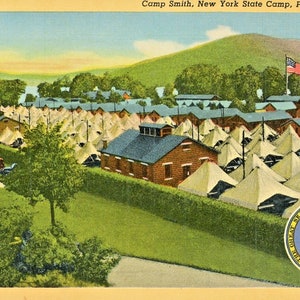 Postkarte Frühe Ansicht des Camp Smith, NY State Camp. Peekskill, NY. L3