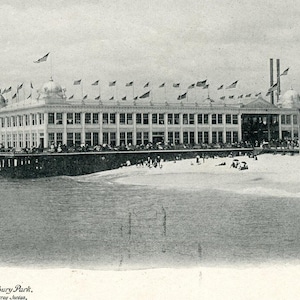 Postkarte Antike Ansicht des Kasino in Asbury Park, NJ. L8