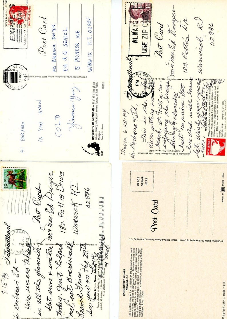 Postal - "En la playa" en Wildwood Beach, Nueva Jersey. 6 x 4. X1 imagen 2