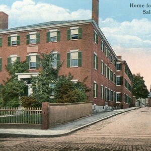 Postkarte Blick auf das Haus für alte Frauen in Salem, MA. L1