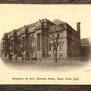 Postkarte mit der Darstellung des Museum of Art im Central Park, NY. L1
