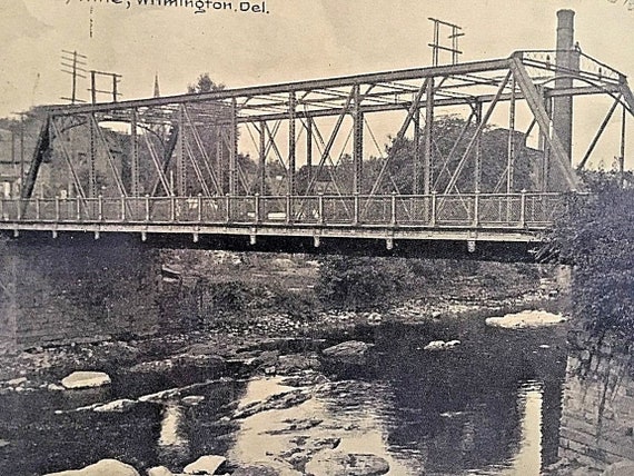 Postcard Market Street Bridge over Brandywine in … - image 1
