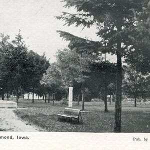 Postkarte Frühe Ansicht des Stadtparks, Belmond, IA. L8