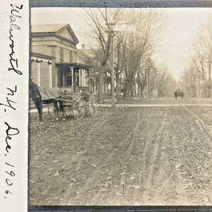 Postcard Antique RPPC View of Main Street in Walworth, NY. L4