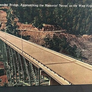 Carte postale Bender Bridge, Memorial Tunnel sur West Virginia Turnplike. U6