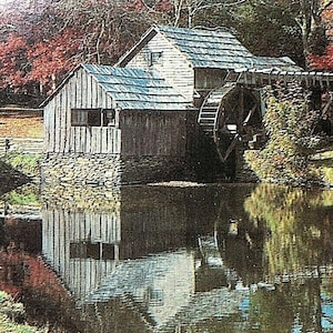 Postal Mabry Mill en el Blue Ridge Parkway en Virginia. 4 x 6 T5