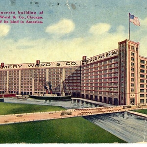 Postcard Early View of Montgomery Ward & Co. Building in Chicago, IL. P5