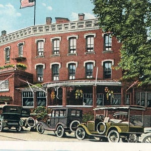 Postkarte frühe Ansicht des Hotel Witherill in Plattsburgh, NY. L2