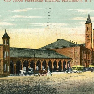 Carte postale Vue précoce de la gare voyageurs Union RR, Providence, RI. P5