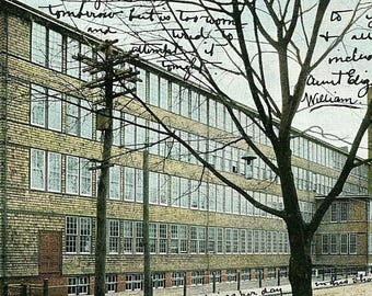 Postcard Antique Hand Tinted View of R & H Curtis Factory, Marlborough, MA. N2