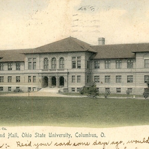 Cartolina antica con vista di Townshend Hall, Ohio State University, Columbus, OH. Z4
