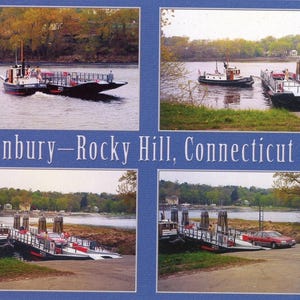 Cartão postal 4 x 6 Vista de Glastonbury - Rocky Hill Ferry, CT.