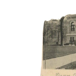 Postkarte Antike Ansicht der öffentlichen Bibliothek in Easton, PA. L2