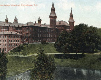 Postal: Vista temprana del Hospital de Rhode Island, Providence, RI. A8