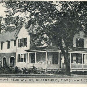 Postkarte mit früher Ansicht des Mohawk Inn in Greenfield, MA. L1