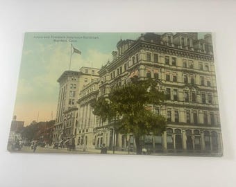 Postkarte Frühe Ansicht der Aetna Travellers Versicherung Gebäude, Hartford, CT.  Z3