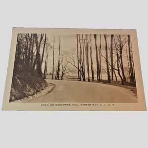 Postkarte Frühe Ansicht der Straße am Sagamore Hill, Oyster Bay, Long Island, NY. L4
