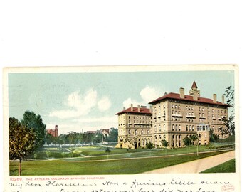 Postcard Antique View of The Antlers Hotel, Colorado Springs, CO.     Y2