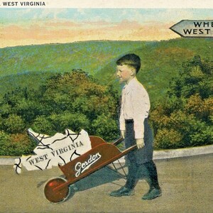 Postkarte Frühe Ansicht - Greetings from Wheeling, WV. L9