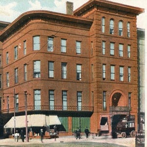 Postkarte frühe Ansicht des Allyn House in Hartford, CT. L1